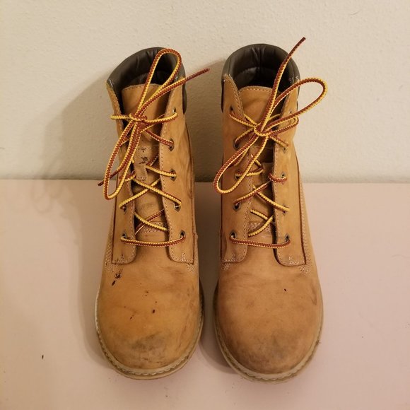 Timberland 7 Wheat Booties Wedge Ankle Boots Leather 6 in Chukka AMSTON - Picture 3 of 11